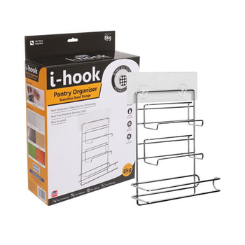 I-Hook Wall Mounted Stainless Steel Kitchen Pantry Organiser