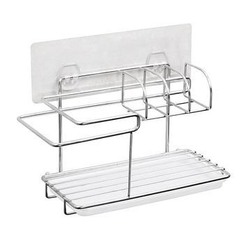 I-Hook 24cm Stainless Steel Wall Mounted Kitchen Sink Caddy Organiser