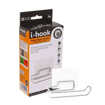 I-Hook 14cm Stainless Steel Toilet Paper Holder - Silver