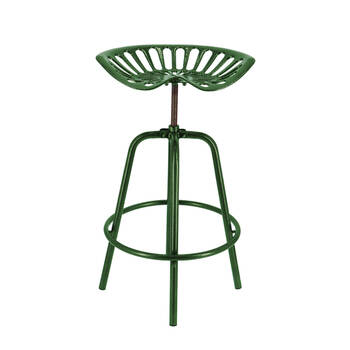 Esschert Design Metal Barstool Kitchen/Dining Chair Height Adjustable Green
