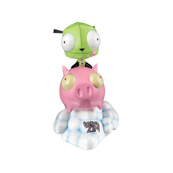 Invader Zim GIR on Pig Statue Action Figure Display 10in