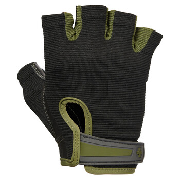 Harbinger Power Half-Finger Gloves Medium - Black/Green