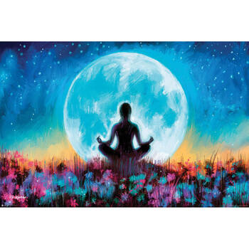 PD Moreno Moon Yoga Poster 91.5x61cm Home/Room Decor