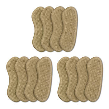 3x 4pc SofSole Peel-and-Stick Heel Liners Anti-Blister - Brown