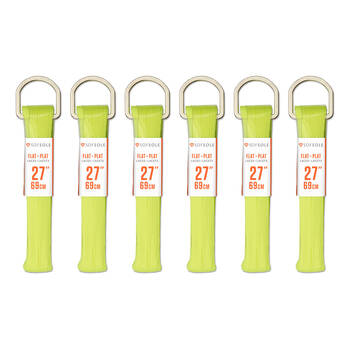 6PK SofSole Kids Athletic Casual Shoe Laces 27in - Neon Yellow