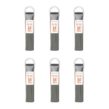 6PK SofSole Athletic Oval Sport Shoe 54" Laces - Grey