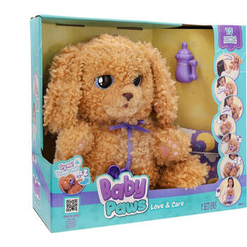 Baby Paws Love & Care Labradoodle Plush Toy w/ Sounds & Reactions 4y+