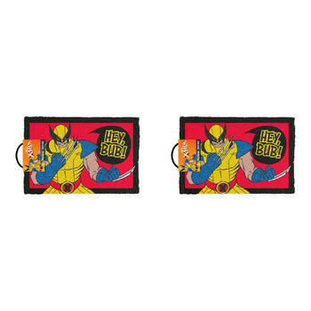 2PK Marvel Comics Wolverine Hey Bub Doormat 40x60cm Home Frontdoor Mat