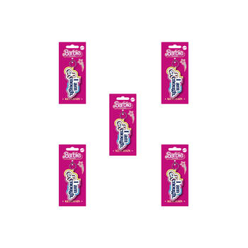 5PK Impact Rock Merchandise Barbie Movie I am Kenough PVC Keyring 9cm Multicoloured