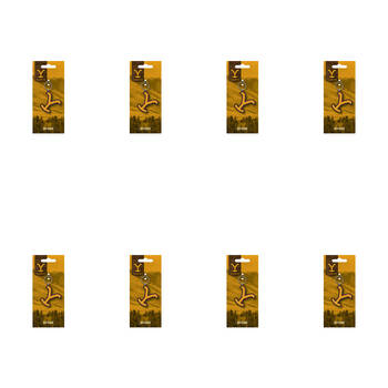 8PK Yellowstone Logo PVC Rubber Durable Keyring/Keychain 4x9cm