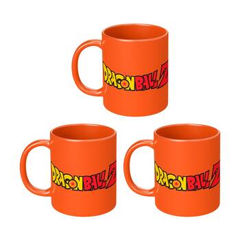 3PK Dragon Ball Z Kame Ceramic Hot & Cold Drinking Mug Orange