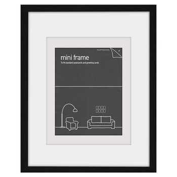 Frames & Hangers Mini Wall Hanging Sleek 21x26cm Postcard Picture Frame Black
