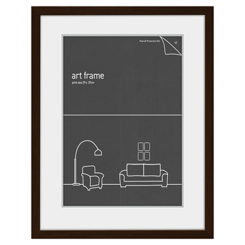 Frames & Hangers 29x37cm Picture Poster Frame Oak With Double Mat