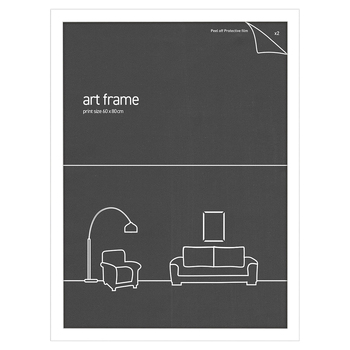 Frames & Hangers Wall Hanging Sleek 60x80cm Picture Print Art Frame White