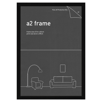 Frames & Hangers Wall Hanging Sleek A2 Picture Print Art Frame Black