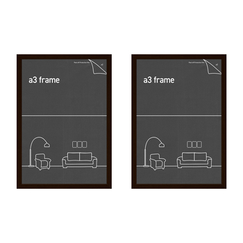 2PK Frames & Hangers A3 Picture Print Art Frame Rustic Oak 28 x 40Cm