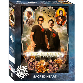 1000pc Supernatural Sacred Heart Sam and Dean Winchester Puzzles 50x70cm 3y+