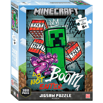 300pc Minecraft Creeper With TNT Themed Jigsaw Puzzle 50x70cm 3y+