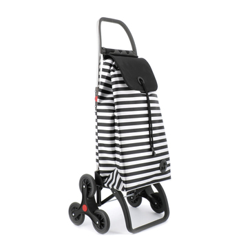 Rolser 43L 6 Wheel Folding Shopping Cart Trolley 107x47.5cmBlack & White