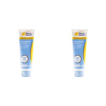2PK Cancer Council 110ml Sensitive Sunscreen SPF50+ Body Lotion