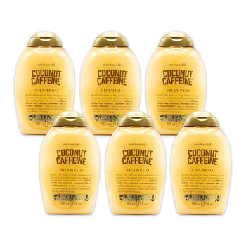 6PK Ogx 385ml Shampoo Anit-Hair Fall w/ Coconut Caffeine