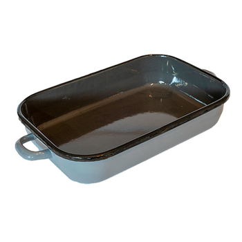 Urban Style Enamelware 2.2L Induction Baking Dish w/ Handles - Grey