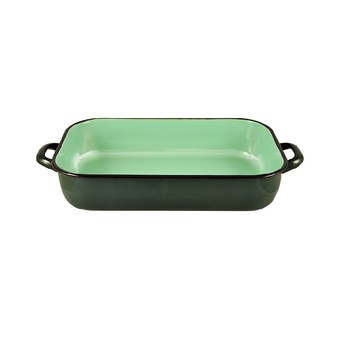 Urban Style Enamelware 3.4L Induction Baking Dish w/ Handles - Green