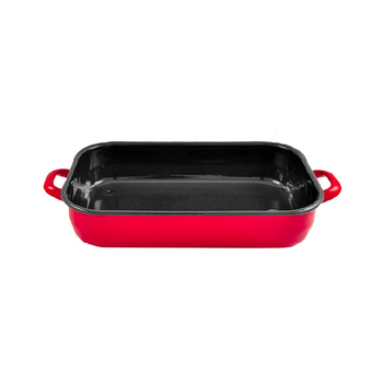 Urban Style Enamelware 4.8L Induction Baking Dish w/ Handles - Red