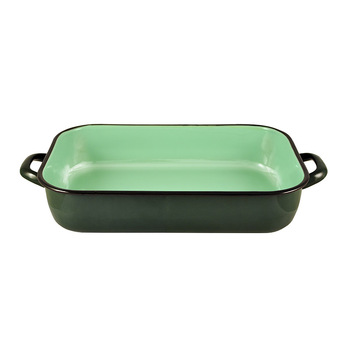 Urban Style Enamelware 6L Induction Baking Dish w/ Handles - Green