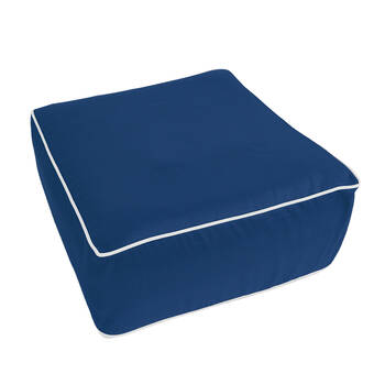 NF Living Outdoor Inflatable Ottoman 60x60x23 Portable Furniture Blue