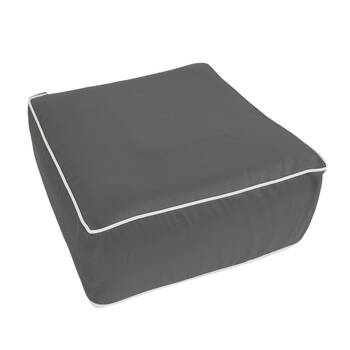 NF Living Outdoor Inflatable Ottoman 60x60x23 Portable Furniture Grey