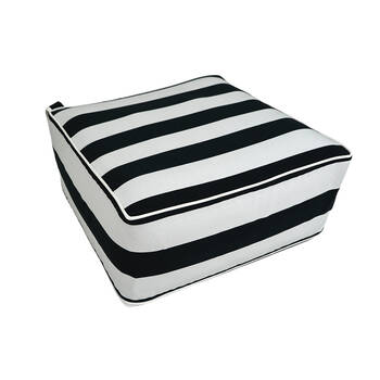 NF Living Outdoor Inflatable Ottoman 60x60x23 Portable Furniture Black