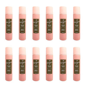12PK Insignia Women's Body Spray Rose Oud 75ml Daily Fragrance Mist