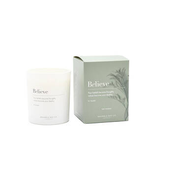 Bramble Bay Believe Candle Pink Champagne Exotic Fruits & Jasmine Inspirational