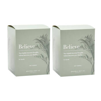 2PK Bramble Bay Believe Candle Pink Champagne Fruits & Jasmine Inspirational