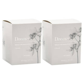 2PK Bramble Bay Dream Candle Vanilla Bean Caramel Espresso Scented Inspirational