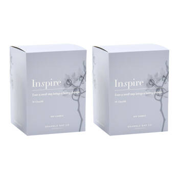 2PK Bramble Bay Inspire Candle Lime Coconut and Vanilla Scented Inspirational
