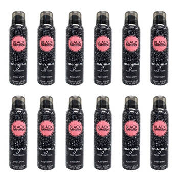 12PK Insignia Women's Body Spray Black Temptation 150ml Daily Fragrance Mist