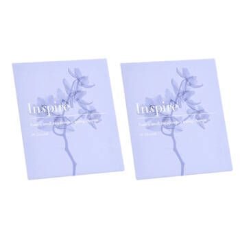 2PK Bramble Bay Inspirational Home Decor Wall Plaque W/ Inspire Quote Purple