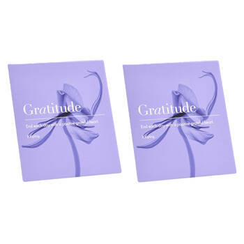2PK Bramble Bay Inspirational Home Decor Wall Plaque W/ Gratitude Quote Purple