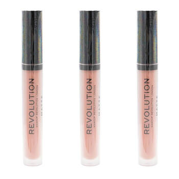 3PK Revolution Matte Liquid Lipstick 3ml Chauffeur 110 Beauty Makeup Cosmetics