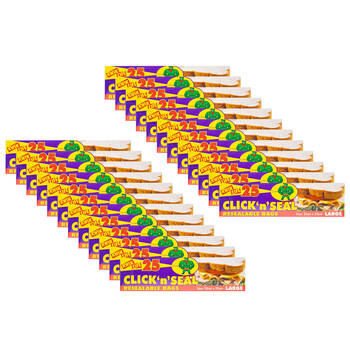 24x 25pc Kwik Life Click N Seal Resealable Bags Large Reusable Zip Lock 22x22cm