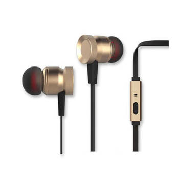 Sansai Metallic Gold Stereo Earphones