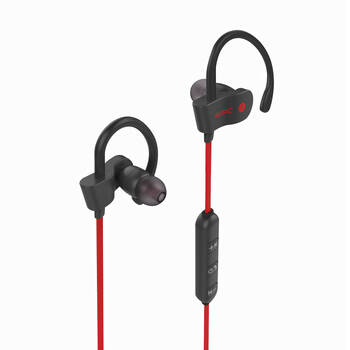 Sansai Wireless Sport Earphones - Black/Red