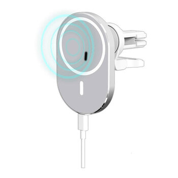 Sansai Magnetic Wireless Phone Charger - Silver