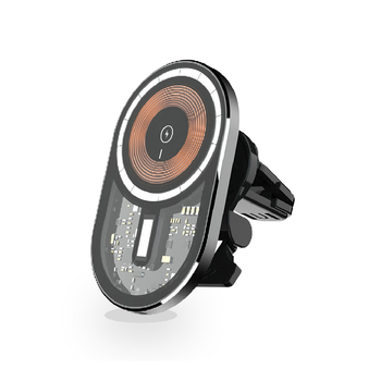 Sansai Magnetic Wireless 15W Hands Free Car Phone Charger Black