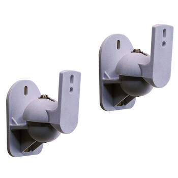 1 Pair Cinema IQ Universal Pan/Tilt Speaker Brackets - Silver