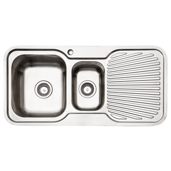IAG Appliances Left Hand 1&1/4 Bowl Home Sink With Drainer