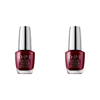 2PK OPI Infinite Shine Long Wear Lacquer Nail Polish Malaga Wine 15ml