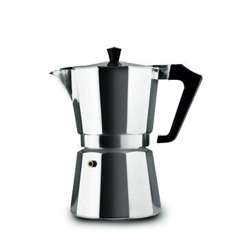 Pezzetti Italexpress Cafetiere 6-Cup Espresso Stovetop Coffee Maker Silver